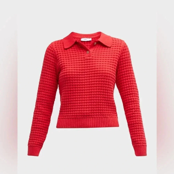 Onia Macro Waffle Sweater Polo - Picture 1 of 11